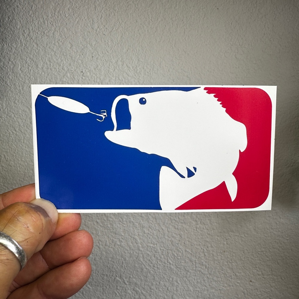 Bass Fishing Pro Fish Big Mouth Bass Sticker  Fly Fish Car Bumper Decal